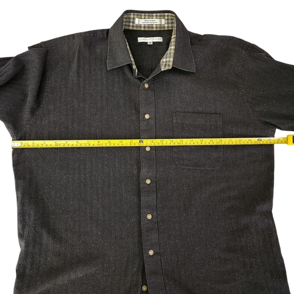 GEOFFREY BEENE men's button down long sleeve shirt gray 100% cotton XL - Picture 10 of 12